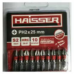 Набір біт Haisser PH2X25 мм (10шт)