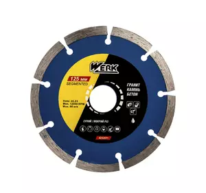Алмазний диск по бетону Werk Segment 125х7х22,23 мм