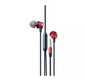 Навушники провідні з мікрофоном Grunhelm GEP-02R, 1,2 м