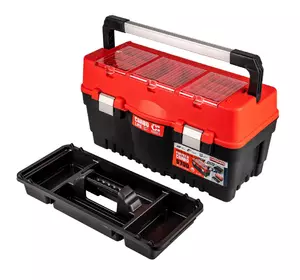 Ящик для інструментів з лотком та металевими замками 27" Formula S700 Carbo Alu red HAISSER