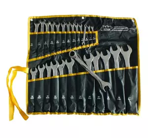 Сталь 48034 Набір комбінованих ключів CRV (25 шт) в чохлі Сталь 48034 Набір комбінованих ключів CRV (25 шт) в чохлі