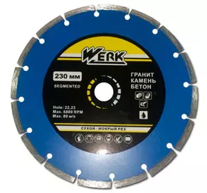 Алмазний диск Werk Segment 1A1RSS / C3-W WE110102 (230x7x22.23 мм)