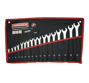 Набір ключів комбінованих COLD STAMPED CRV із 17 од. SATINE, Haisser 48480 Набір ключів комбінованих COLD STAMPED CRV із 17 од. SATINE, Haisser 48480