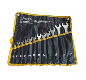 Сталь 48403 Набір комбінованих ключів CRV 12 шт матові Сталь 48403 Набір комбінованих ключів CRV 12 шт матові