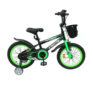 Дитячий велосипед X-Treme FLASH 16" чорно-зелений