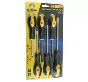 Сталь 49075 Набір викруток ударних 6 шт Сталь 49075 Набір викруток ударних 6 шт