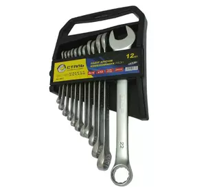 Сталь 48037 Набір ключів комбінованих CRV 12 шт Сталь 48037 Набір ключів комбінованих CRV 12 шт