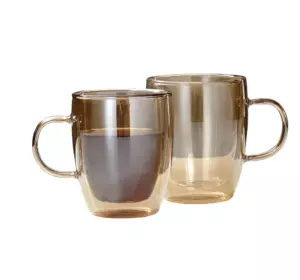 Набір чашок GOLD (2 ШТ) VТ-5305-270 з подвійним дном 270 мл VITTORA