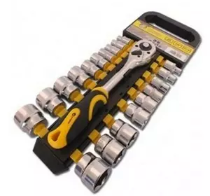 Сталь AT-2038 Набір насадок торцевих з тріскачкою 20 шт 3/8 (70001) Сталь AT-2038 Набір насадок торцевих з тріскачкою 20 шт 3/8 (70001)