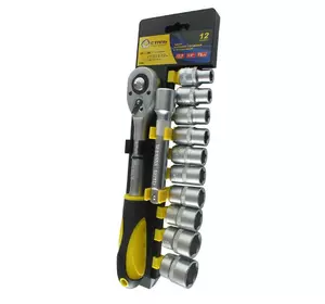 Набір насадок торцевих з тріскачкою 1/2", 12 од. СТАЛЬ Набір насадок торцевих з тріскачкою 1/2", 12 од. СТАЛЬ