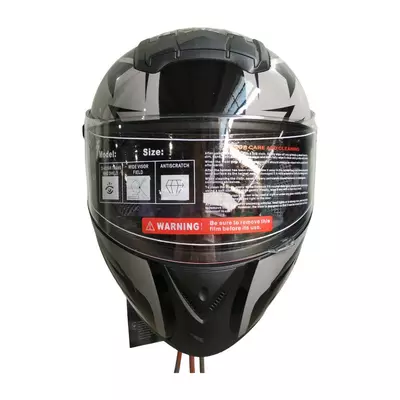 Мотошолом чорно-сірий FORTE M61D, розмір S