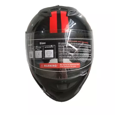 Мотошолом чорно-червоний FORTE BLD-626, розмір S