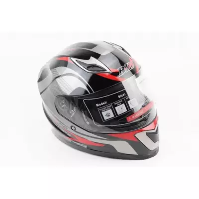 Мотошолом FORTE М62 Чорно червонний S